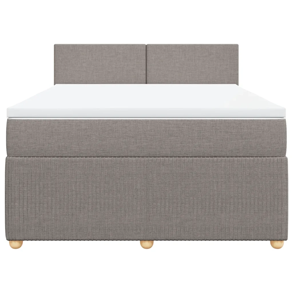 Giroletto a Molle con Materasso Tortora 140x190 cm in Tessuto 3287448