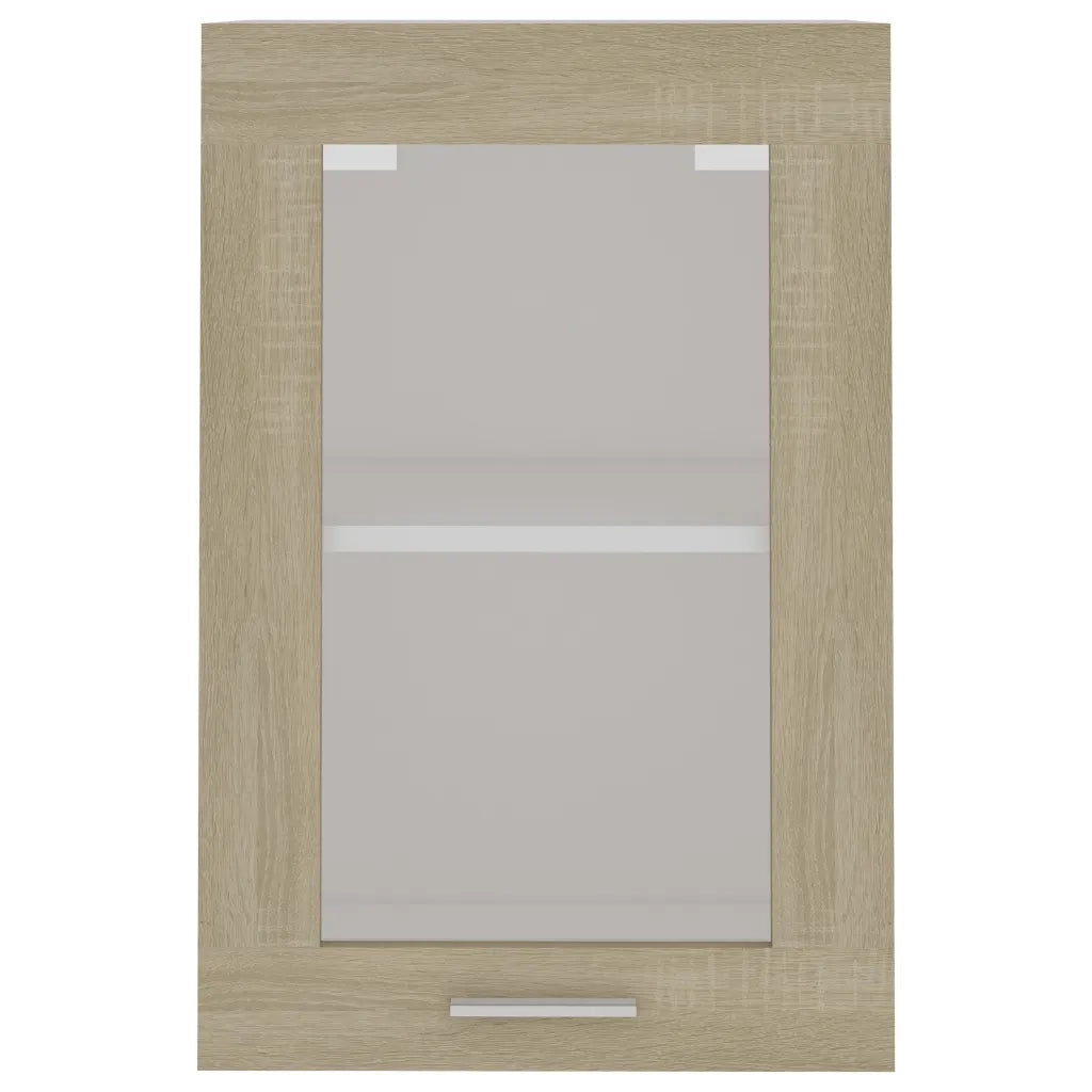 Mobile Pensile con Vetro “Lyon” Rovere Sonoma 40x31x60 cm 802508