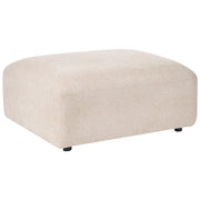 Pouf beige chiaro imbottito, elemento modulare per divano, pouf rettangolare, salotto moderno