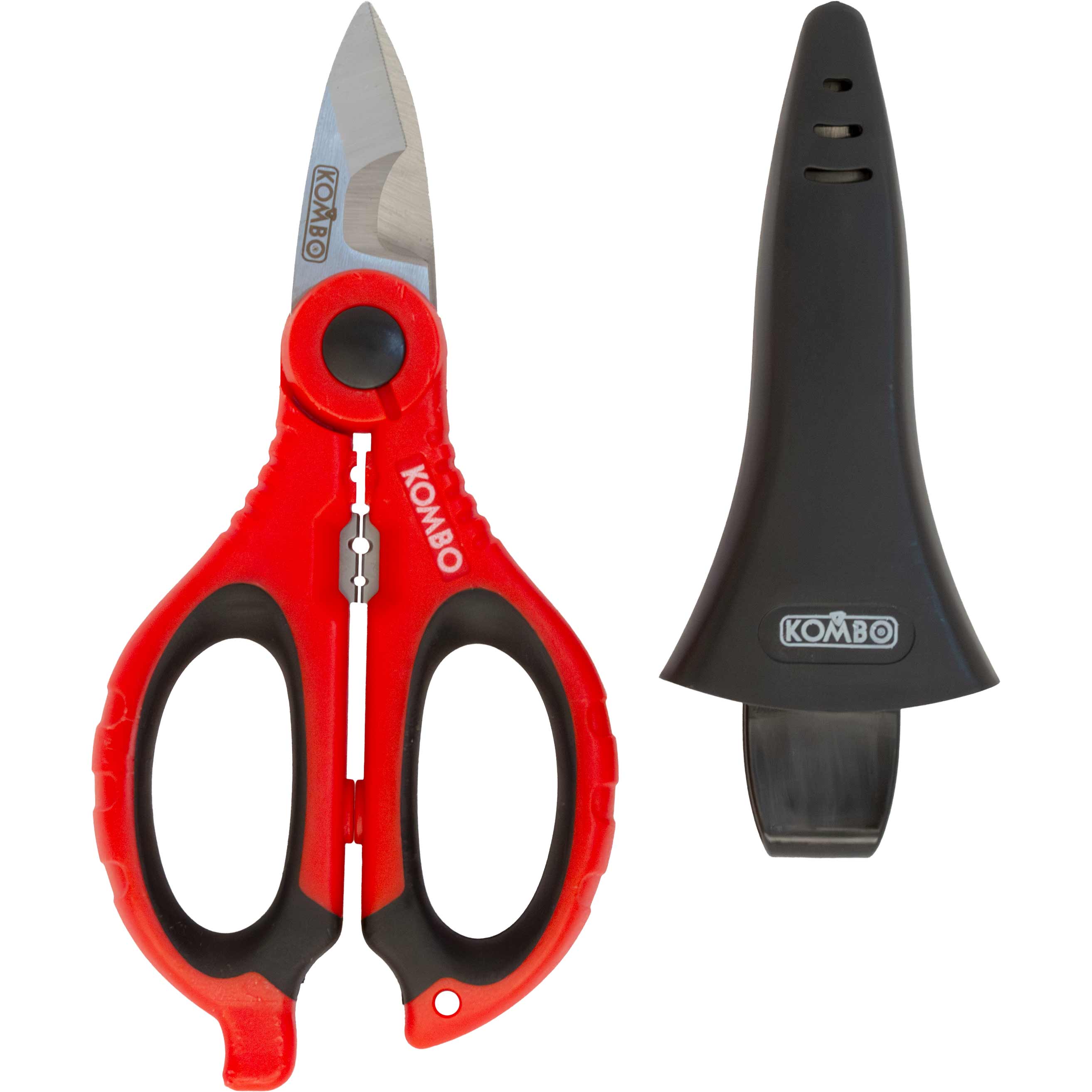 Kit 2 Pezzi Forbici Elettricista Professionali 3 in 1 KOMBO – Taglio, Spellafili e Crimpatrice