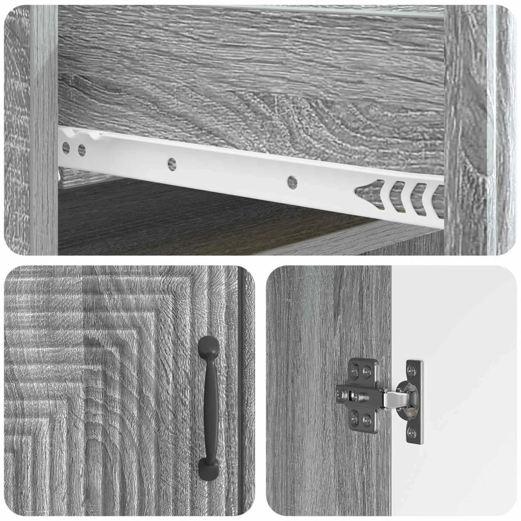 Credenza Grigio Sonoma 66 x 34,5 x 89,5 cm Legno ingegnerizzato 894871