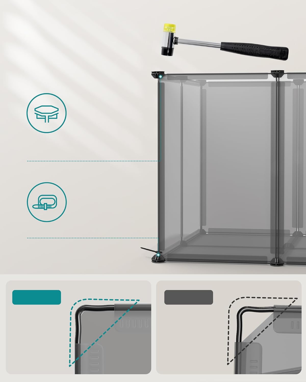 VALORA Recinto modulare per piccoli animali - Recinto per animali LPC001G01