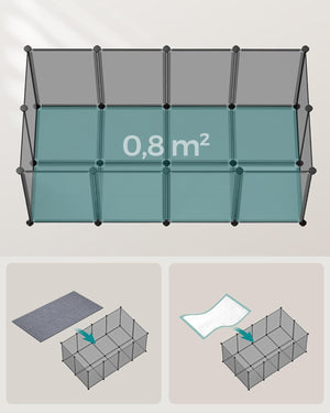 VALORA Recinto modulare per piccoli animali - Recinto per animali LPC001G01