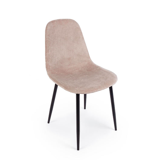 Sedia Irelia in Velluto Tortora di Bizzotto