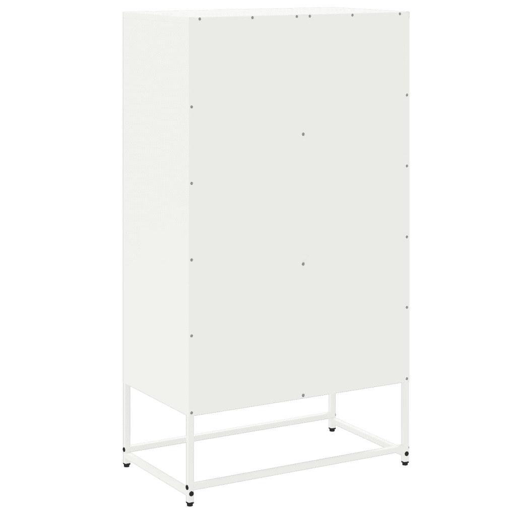 Credenza-Buffet-Armadio da cucina Bianca 68,5x38,5x123,5 cm in Acciaio