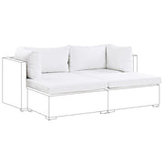 Set di fodere per cuscini da esterno in tessuto color crema per sedili posteriori laterali per cuscini resistenti ai raggi UV