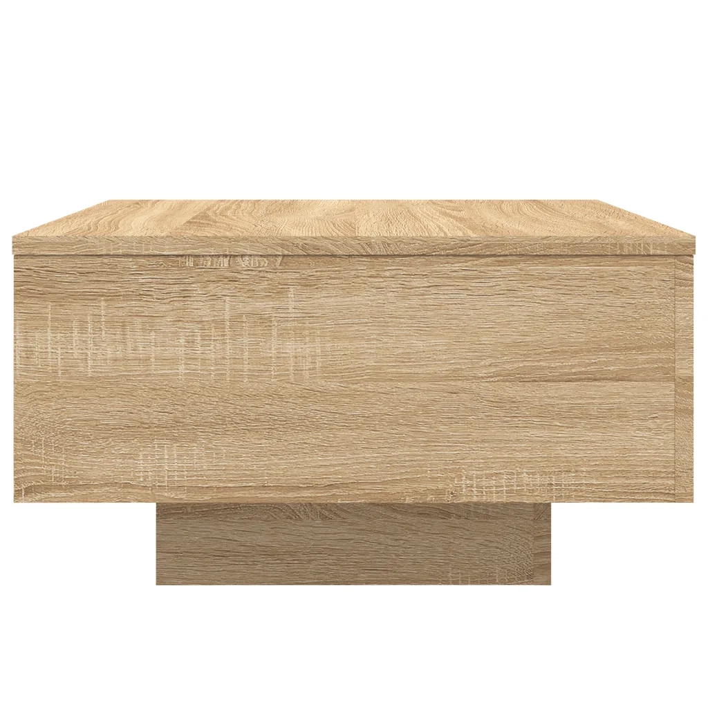 Tavolino da salotto | Tavolino da caff¨¨ | Tavolino da Soggiorno con Luci LED Rovere Sonoma 55x55x31 cm