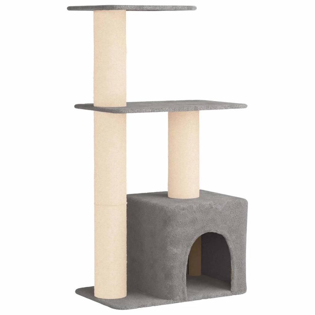 Albero per gatti con pali per graffiare in sisal Grigio Chiaro 42033064