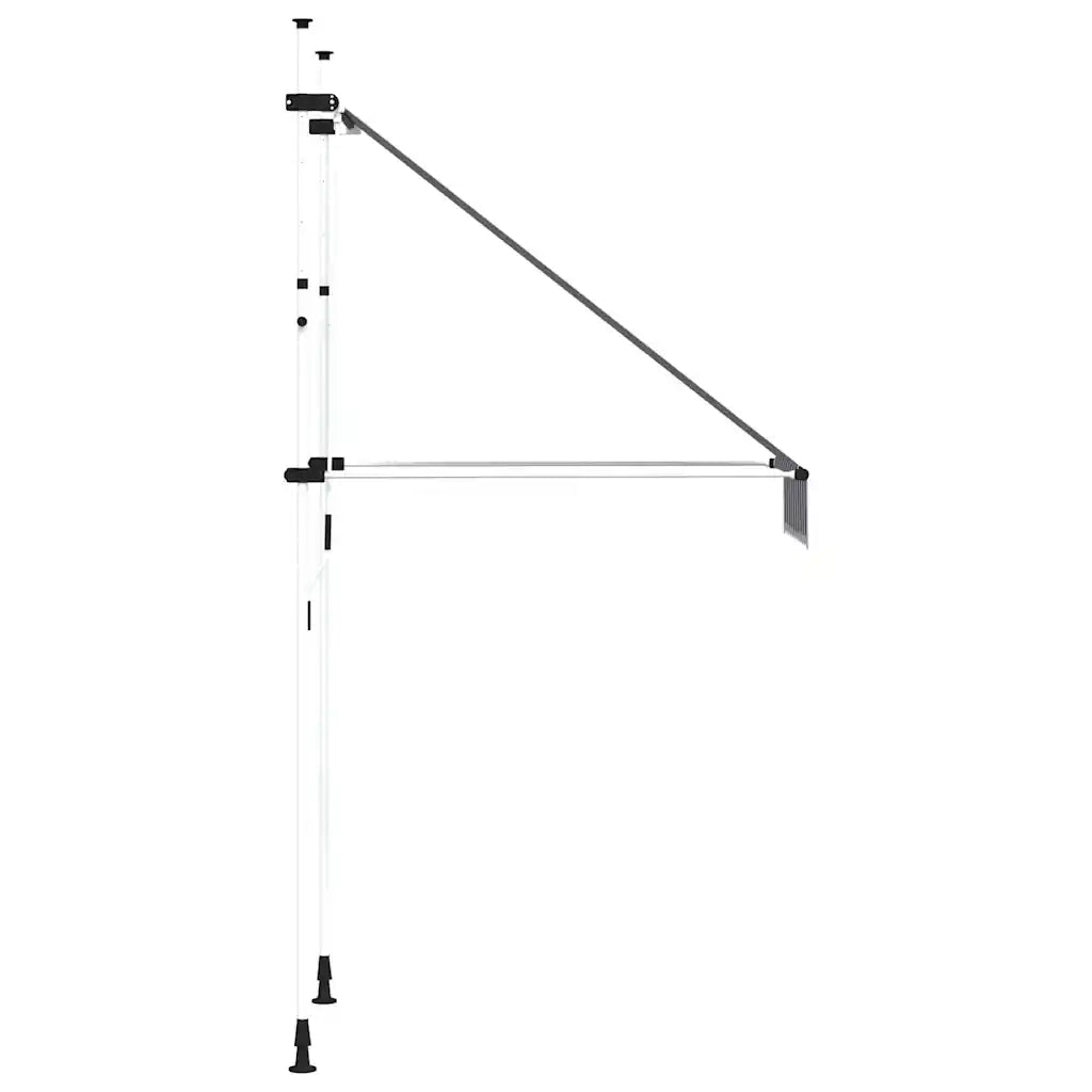 Tenda da Sole Retrattile Manuale 100 cm a Strisce Blu e Bianche 145829