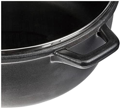 DE BUYER 8311.28 Choc Extreme Casseruola Antiaderente con Coperchio in Vetro Diametro 28 cm Capacita' 6.6-7 L Forno fino a 220°C Induzione colore Nero