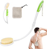 Spazzola per doccia, 60cm spazzola con lunghe setole, setola curva per la doccia per anziani e disabili, spazzola per doccia per la cura della schiena, cura ottimale della schiena, spazzola per doccia schiena.