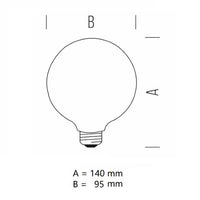 LAMPADINA GLOBO A LED 7W LUCE CALDA 2500K 725 LUMEN E27 VETRO AMBRATO BOT