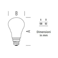 LAMPADINA GOCCIA A LED  7W LUCE CALDA 2500K 725 LUMEN E27 VETRO AMBRATO BOT