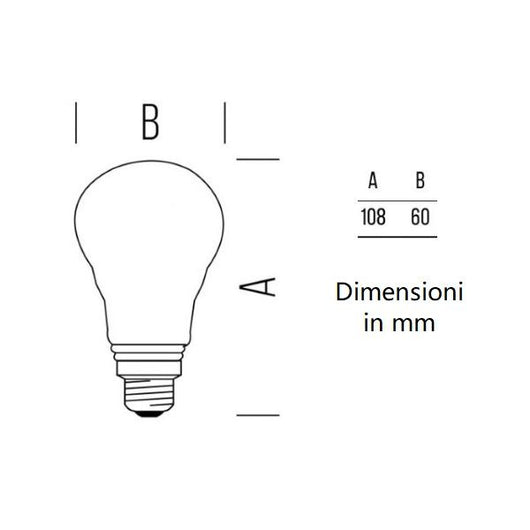 LAMPADINA GOCCIA A LED  7W LUCE CALDA 2500K 725 LUMEN E27 VETRO AMBRATO BOT