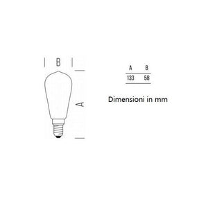 LAMPADINA EDISON A LED 7W LUCE CALDA 2500K 725 LUMEN E27 VETRO AMBRATO BOT