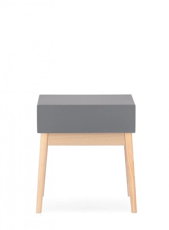 Mobiletto con Cassetto 43x30x48 cm Ordinary in Legno Grigio