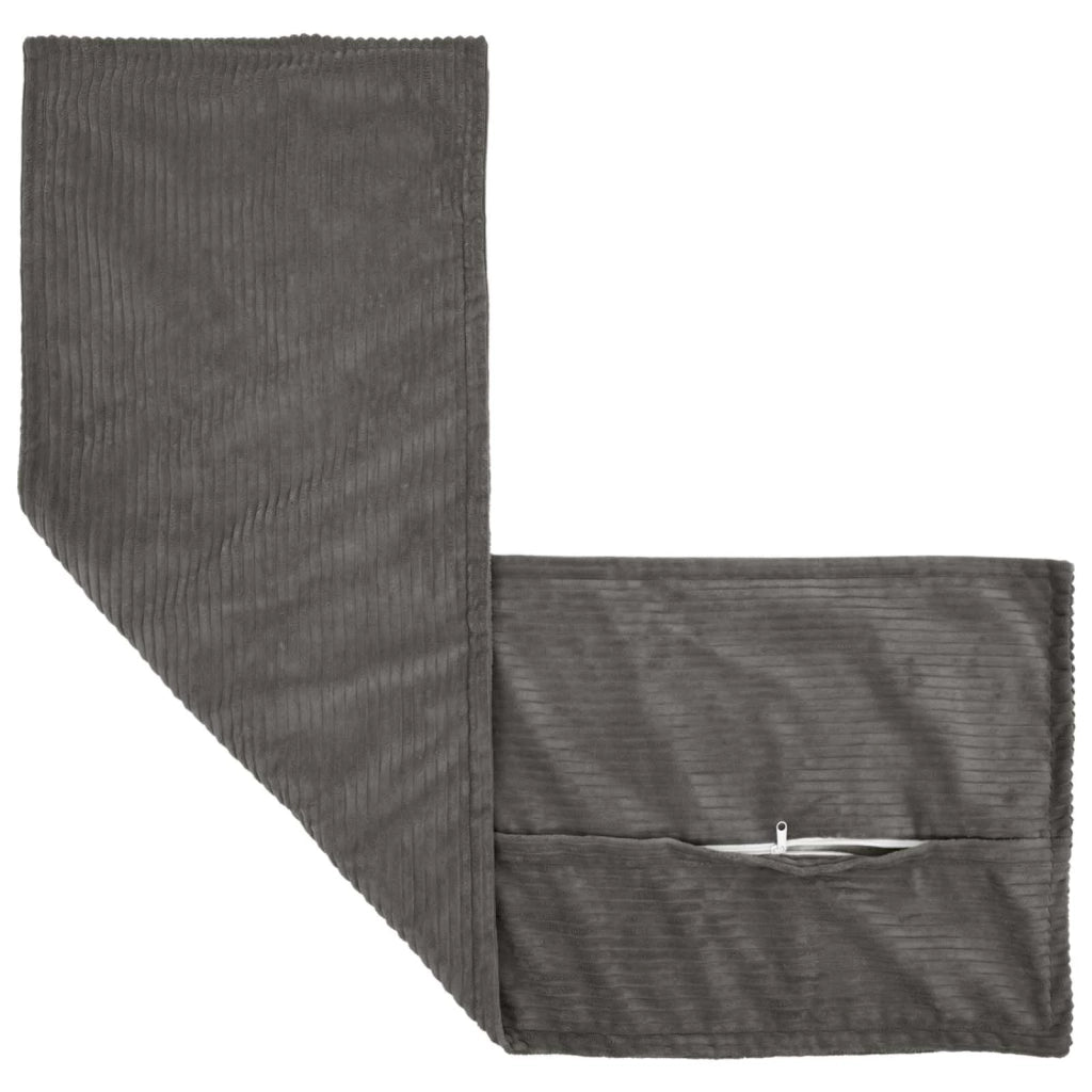 Federa 2 pz HOUTEN Grigio Scuro 40 x 145 cm corduroy 917205