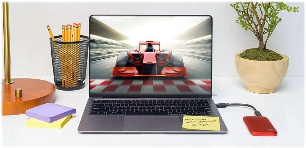 My Passport SSD, 1TB SSD Esterno, SSD portatile con tecnologia NVMe, USB-C, con velocità di lettura fino a 1050 MB/s, 1000 MBs in scrittura, funziona con PC, Xbox e Playstation, Rosso