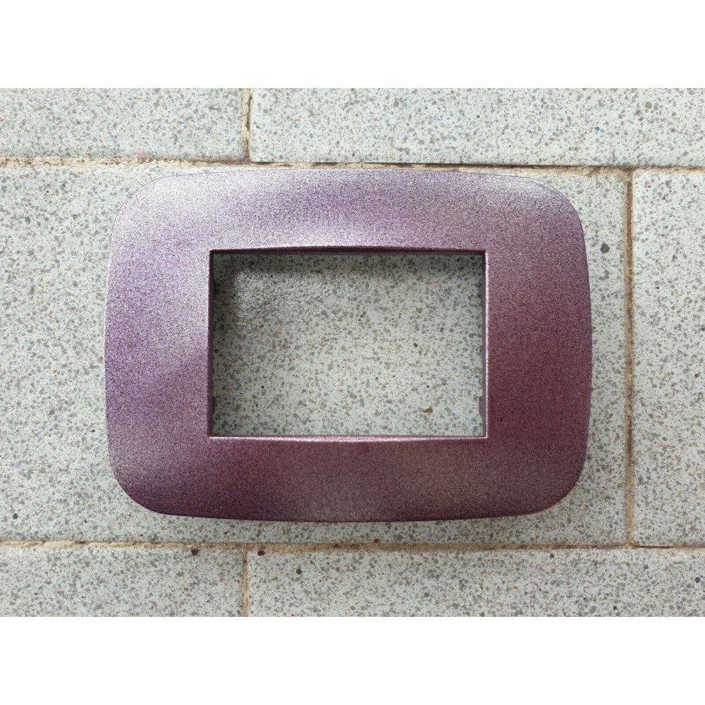 Trade Shop - Placca Placchetta Placchette Compatibili Per Serie Axolute Bticino Colorate Fori - Viola Metallizzato -7 Fori     -