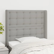 Testiera ad Orecchio-Testata con Orecchie Grigio Chiaro 83x16x118/128 cm in Tessuto 520249