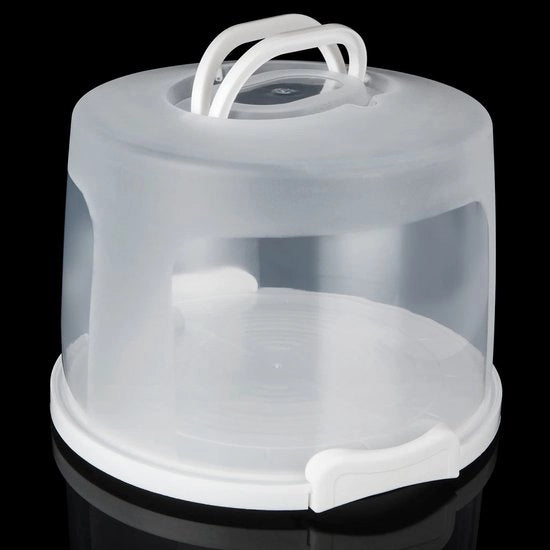 Scatola di trasporto aerea - Grande contenitore per torte - Porta torte trasportabile - Manico - 30 x 26 x 18 cm - Plastica PP duratura