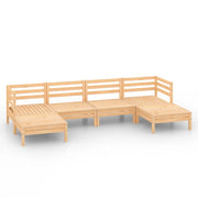 Set Salotto da Giardino 6 pz | Set di Mobili da Esterno in Legno Massello di Pino