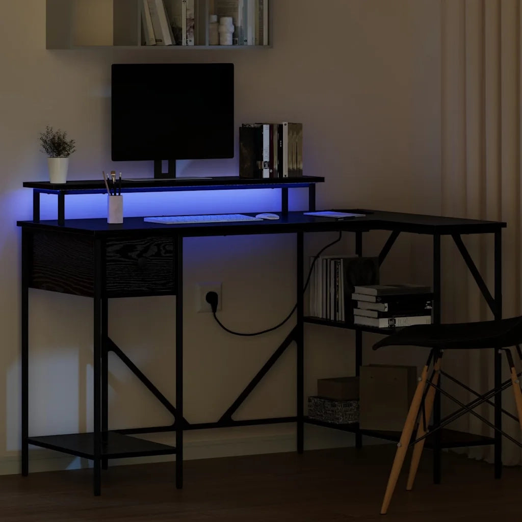 Scrivania | Tavolo da Ufficio Rovere Nero 120 x 79 x 86,5 cm Legno multistrato