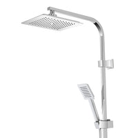 Colonna doccia completa cromata in acciaio inox design quadrato