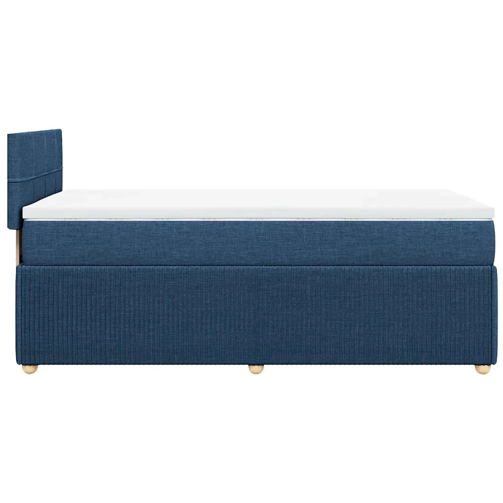Giroletto a Molle con Materasso Blu 100x200 cm in Tessuto