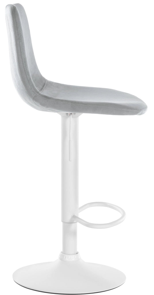 Sgabello Divo Velvet grigio,bianco