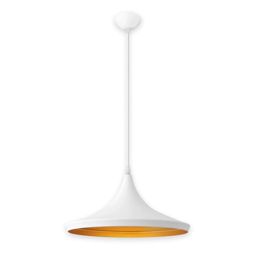 LÚZETE - LAMPADA A SOSPENSIONE ACCIAIO BIANCA Ø 36 CM ODELL