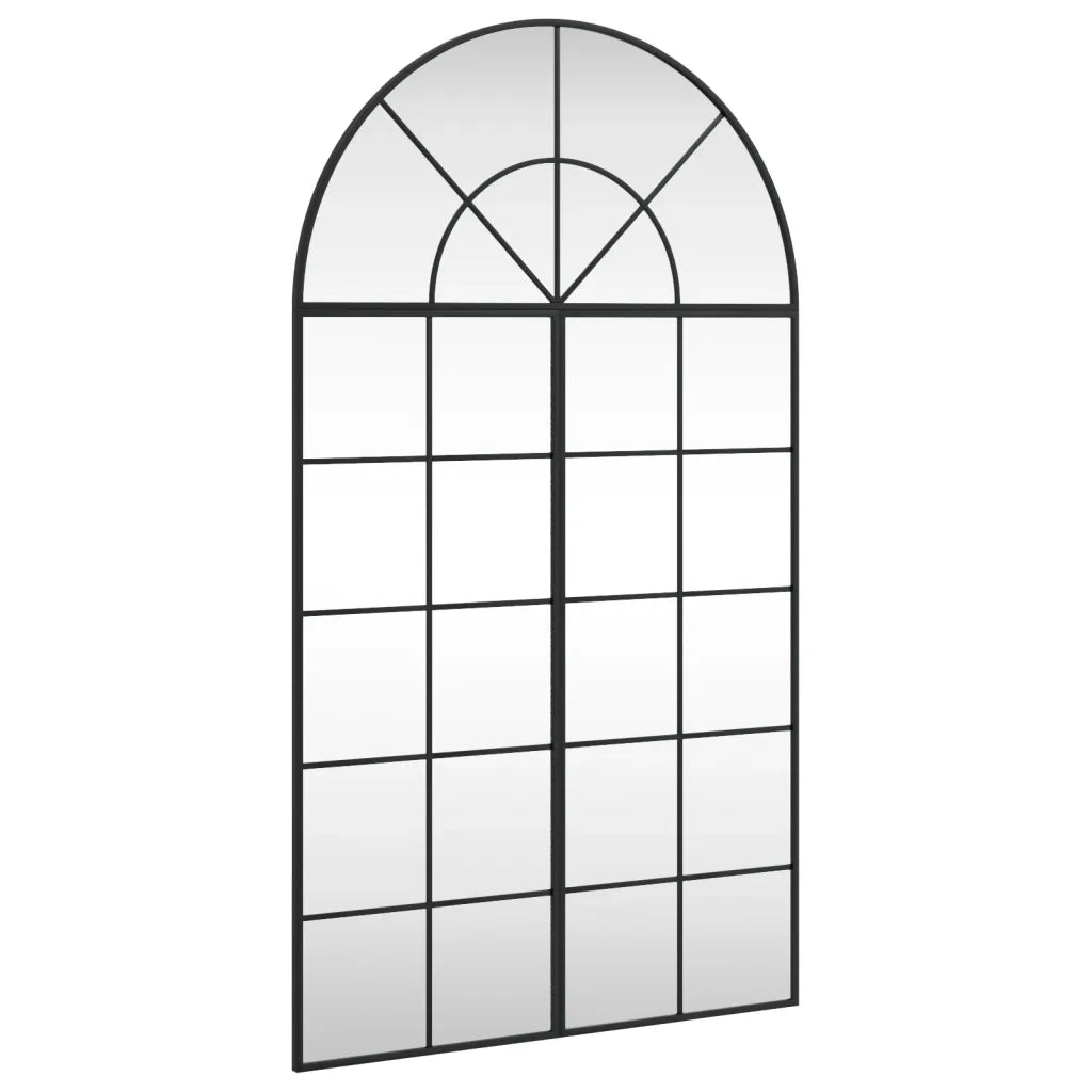 Specchio da Parete | Specchio decorativo Nero 80x140 cm Arco in Ferro