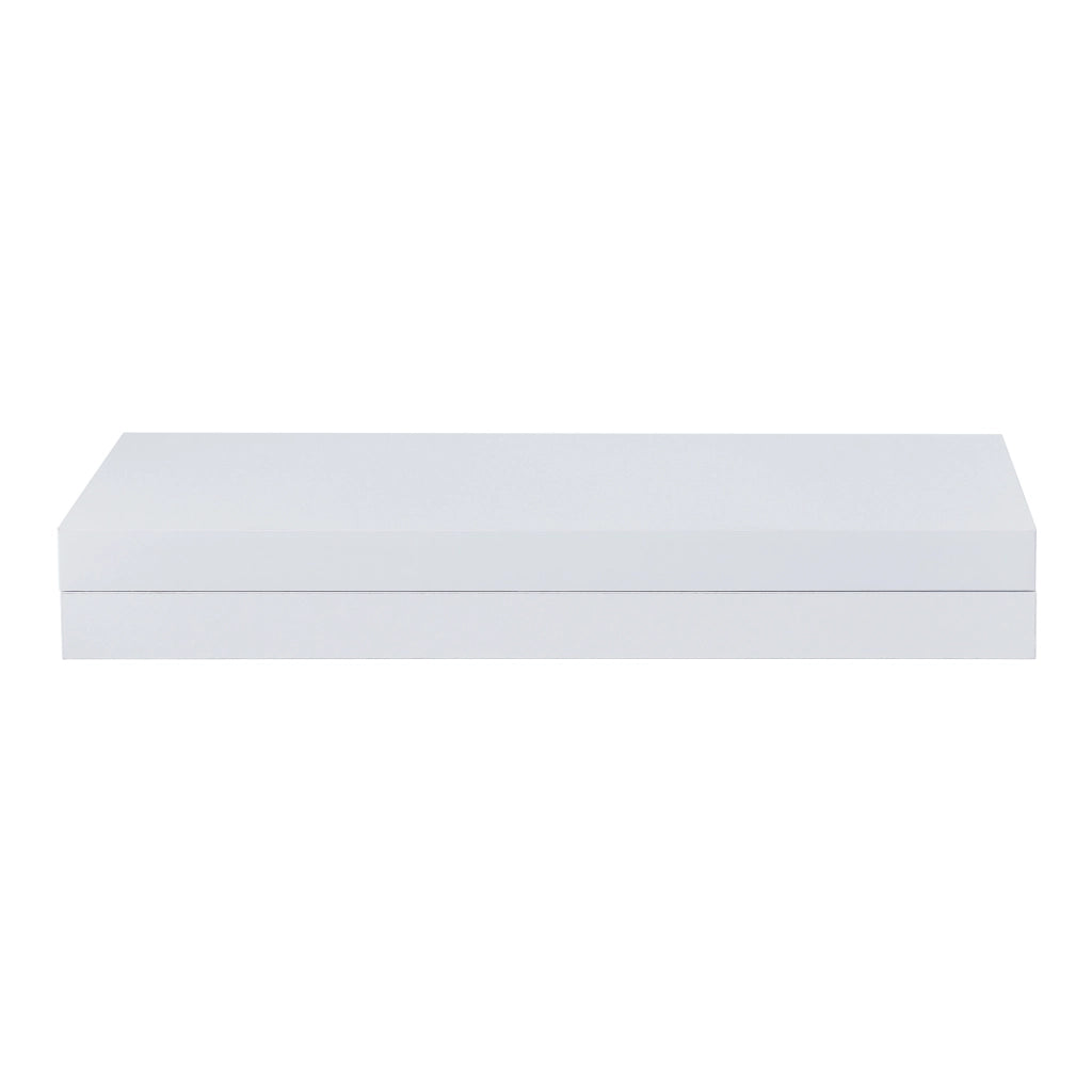 Mensola Karkkila con Cassetto Integrato Comodino Sospeso 60 x 23,5 x 8 cm Bianco [en.casa]