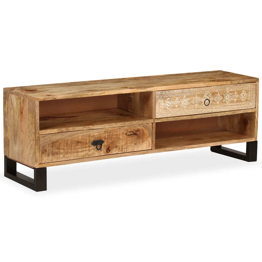 Mobile Porta TV in Legno Massello di Mango 120x30x40 cm cod mxl 7203