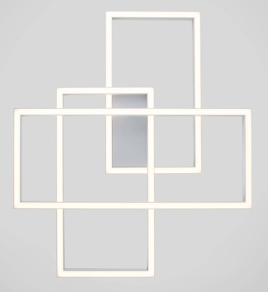 Plafoniera Modern in Metallo e Acrilico Rida Bianco