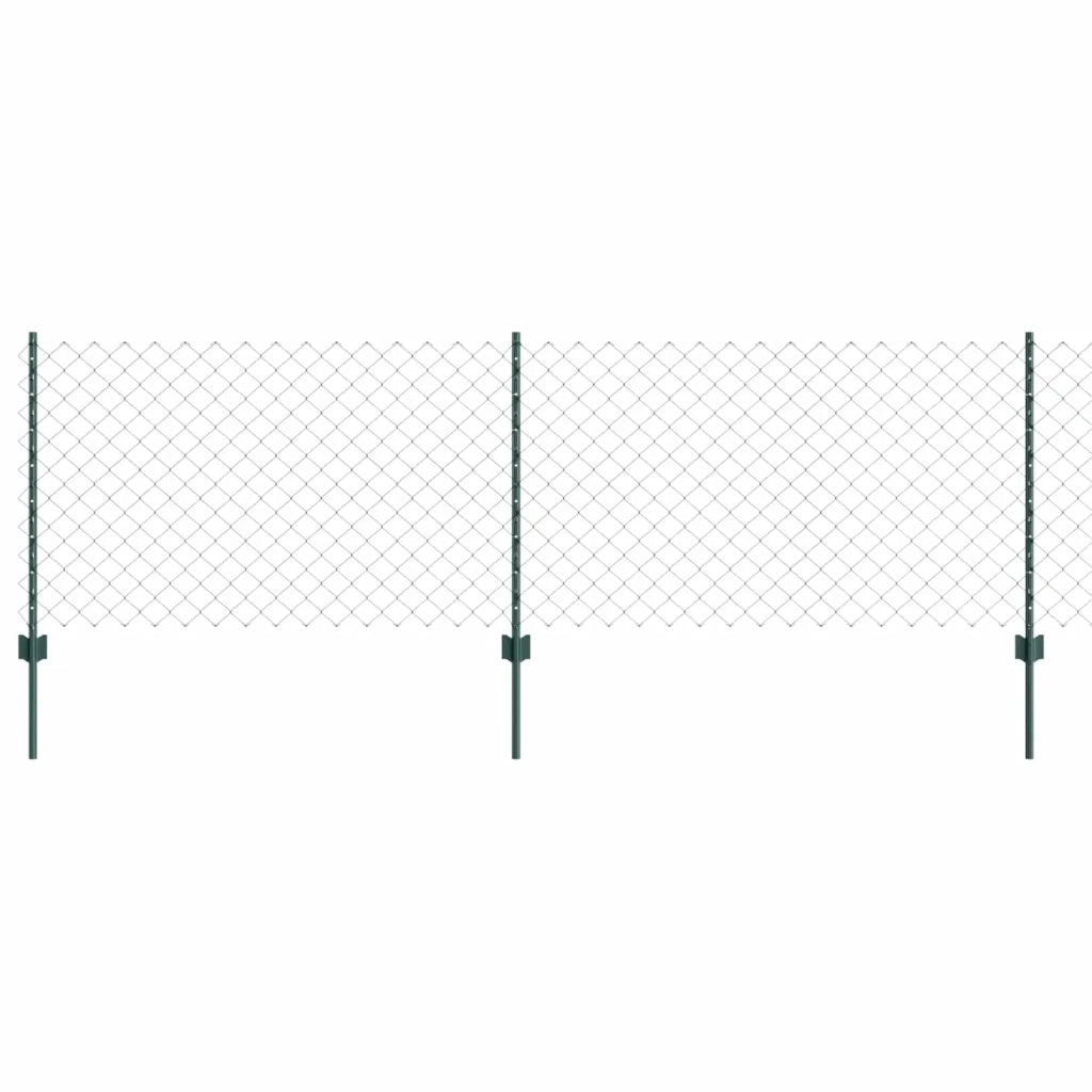 Recinzione a maglie con palo 10 x 0,8 m Verde Rete 3336239