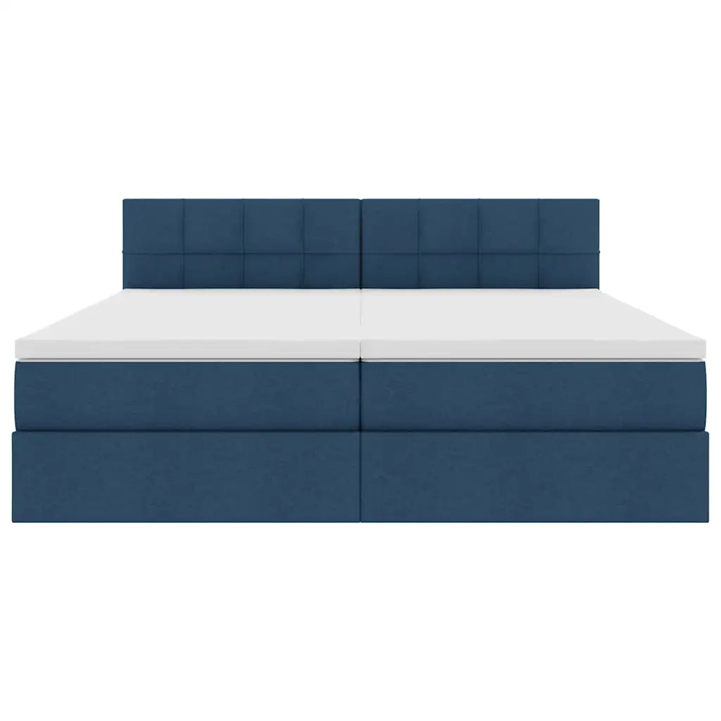 Letto con Contenitore Blu 180 x 200 cm Pelle Sintetica 3370930