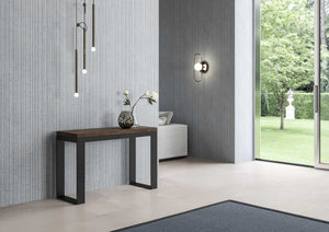 Tavolo Salvaspazio Allungabile 120/200x45/90x80/78 cm Tecno Double Noce