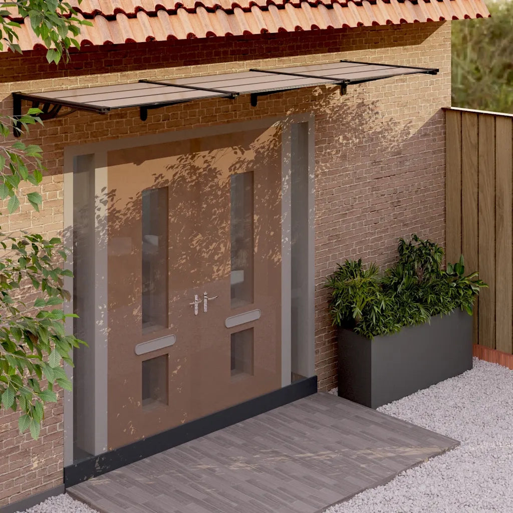 Tettoia per Porta Nera 358,5x90 cm in Policarbonatocod mxl 81735
