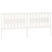 Testiera | Testata per Letto Bianca 205,5x4x100 cm Legno Massello di Pino