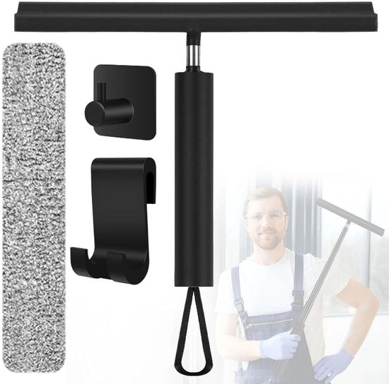 Douchewisser in alluminio, visser per doccia, bagno, pavimenti, douchewisser di acciaio inossidabile, visser per finestra, douchewisser con guanto in gomma
