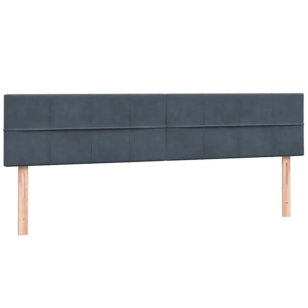 Giroletto a Molle con Materasso Grigio Scuro 180x210 cm Velluto 3318124