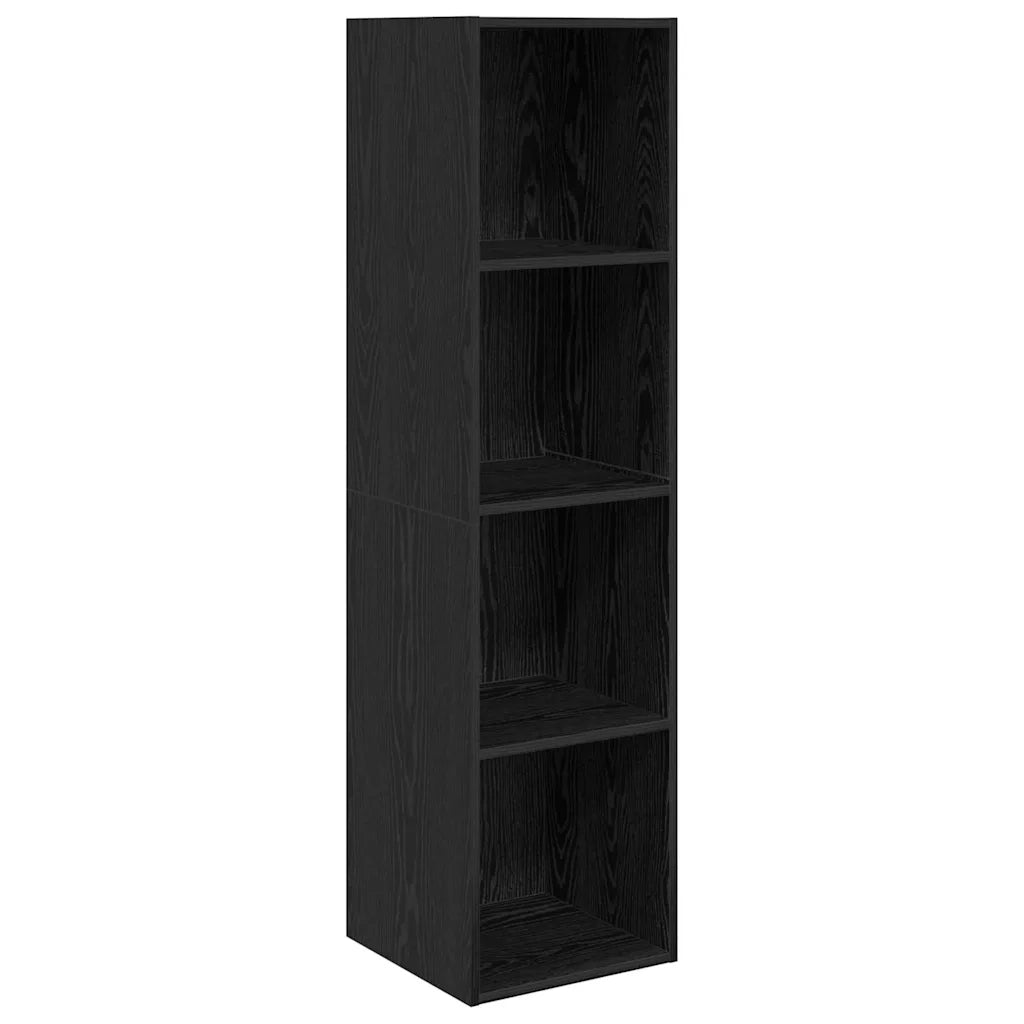 Set mobile TV 4 pz Rovere Nero Legno ingegnerizzato 3393127