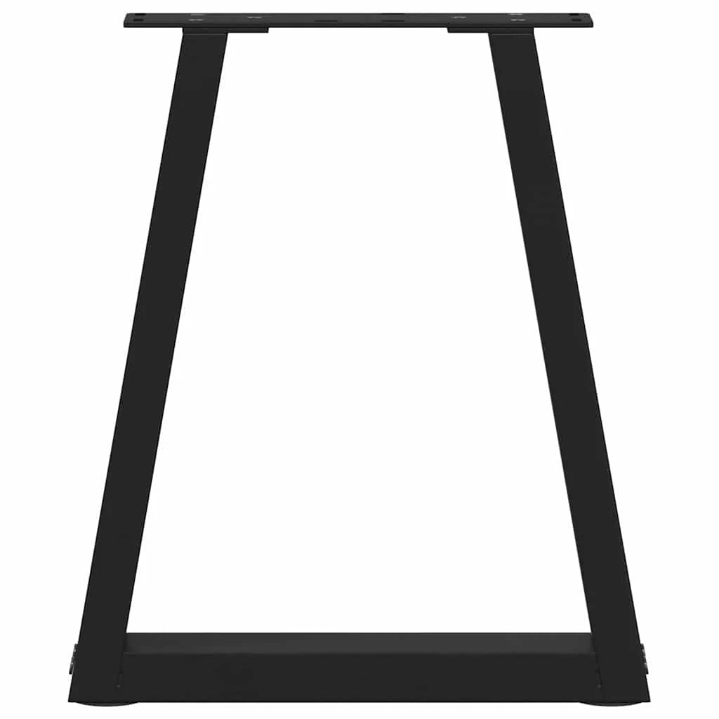 Set di 2 gambe regolabili per tavolino da caffè dal design moderno a forma di V 38 x 42 cm acciaio nero 02_0056840