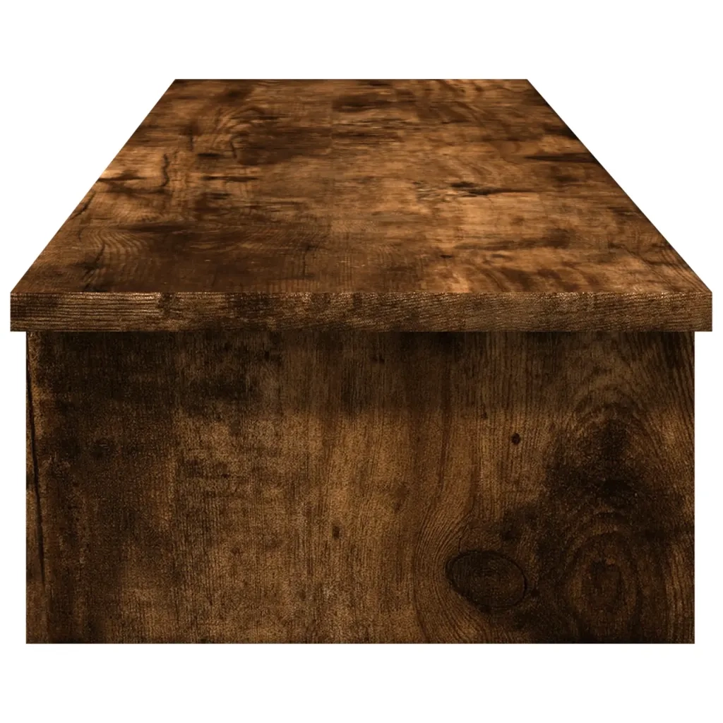 Supporto per Monitor Rovere Fumo 100x27x15 cm in Truciolato 854710