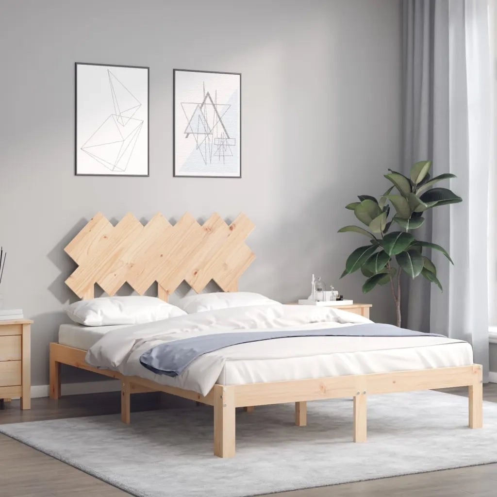 Giroletto con Testiera Small Double-Struttura Letto in Legno Massello 180477