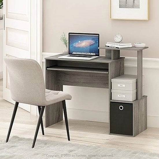 Scrivania per Laptop, Scrivania da Ufficio, Scrivania per Studio, Tavolo per Laptop, Stazione di Lavoro, Tavolo da Cucina, Tavolo per Giochi, Tavolo in Legno, Dimensioni: 40,2 x 40,2 x 86,5 cm