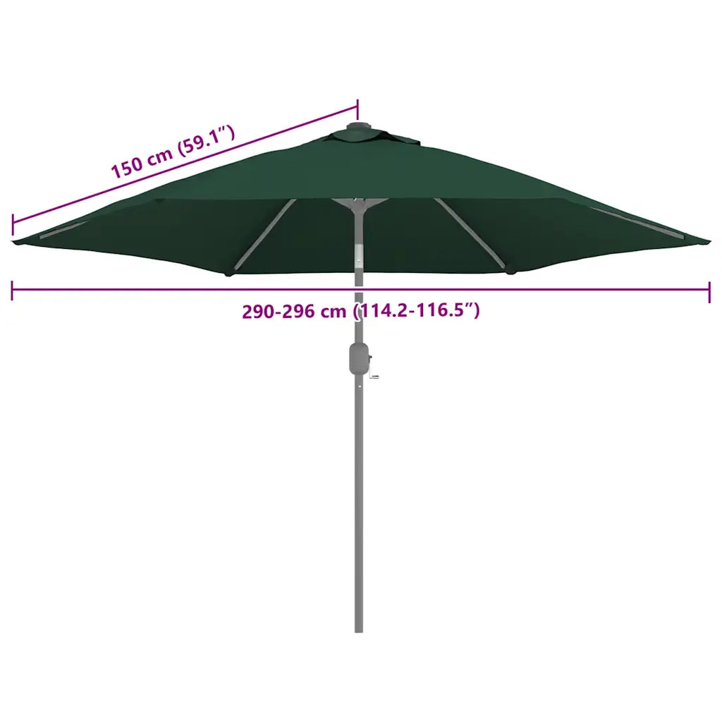 Telo di Ricambio per Ombrellone Verde 300 cm CFW7043555