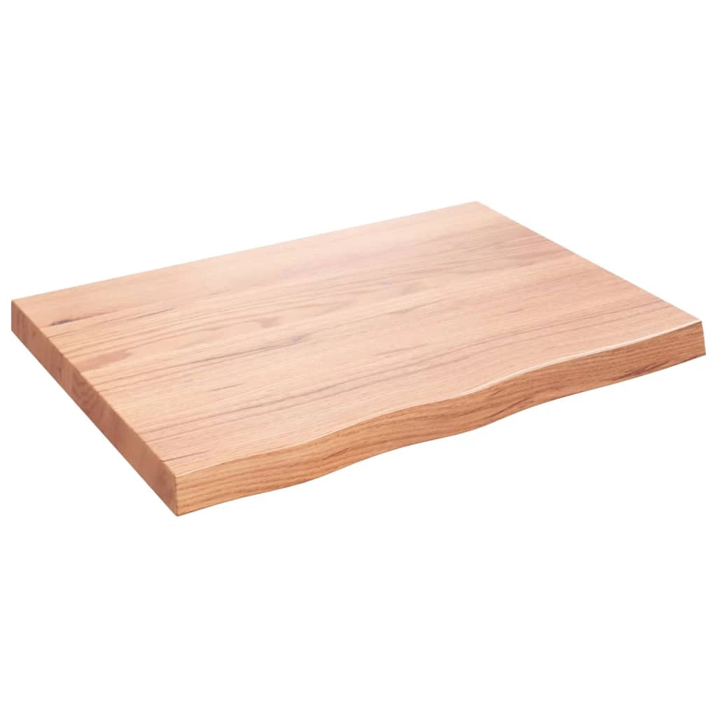 Piano Bagno Marrone 80x60x(2-6) cm Legno Massello Trattatocod mxl 122379