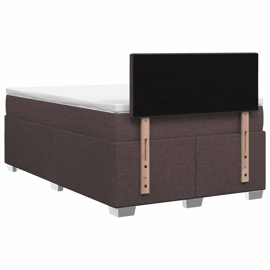 Letto box spring con materasso Marrone Scuro 120 x 190 cm 3450435
